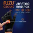 Перчатки с вибрацией Fuzu Glove Vibrating Massage Two Hands, черные - Фото №11