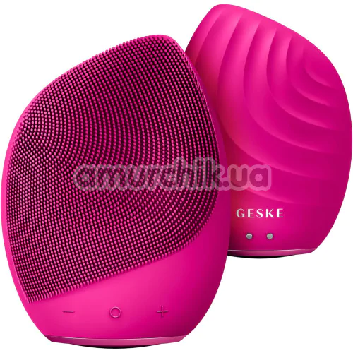 Ультразвуковая щетка для лица Geske Sonic Facial Brush 5 in 1, ярко-розовая