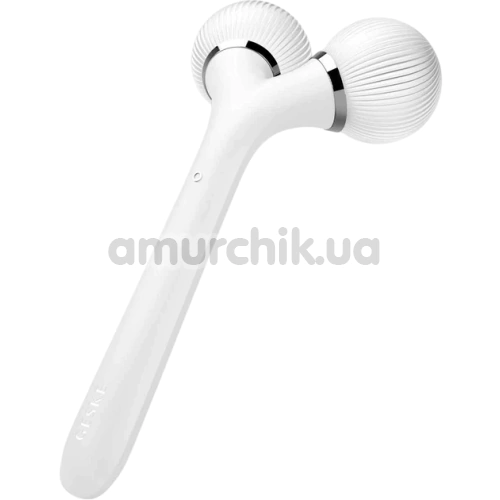 Ультразвуковий масажер Geske Sonic Facial & Body Roller 4 in 1, біло-срібний