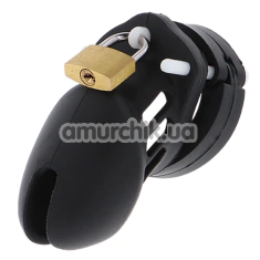 Пояс верности для мужчин Hidden Desire Extreme Penis Gear Chastity Cock Cage Short Silicone, черный - Фото №1