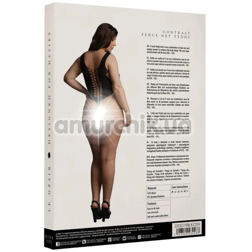 Боди Le Desir Contrast Fence Net Teddy, черное