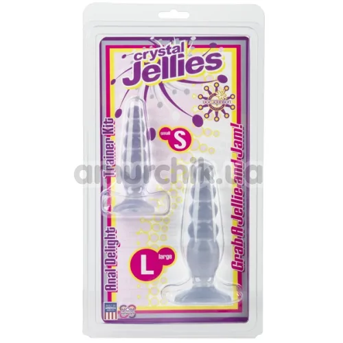 Набор анальных пробок Crystal Jellies Anal Delight Trainer Kit, прозрачный