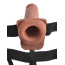 Полый страпон с вибрацией Fetish Fantasy Series 7 Hollow Rechargeable Strap-On With Remote, темно-телесный - Фото №3