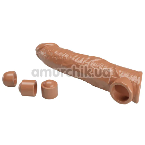 Насадка на пеніс Pretty Love Silas, світло-коричнева