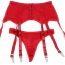 Комплект Star Night Crotchet Garter Belt, червоний: пояс для панчіх + трусики-стрінги - Фото №3