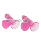 Вакуумные стимуляторы для сосков с вибрацией Vibrating Nipple Pump, розовые - Фото №1