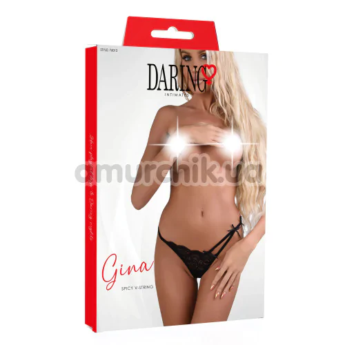 Трусики-стринги Daring Intimates Gina Spicy V-String, черные