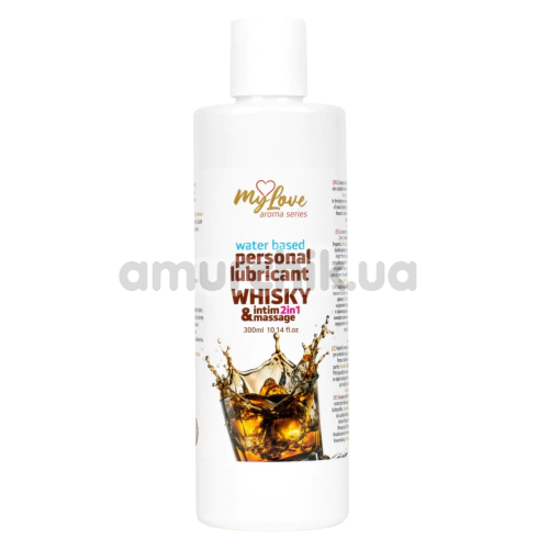 Массажный лубрикант MyLove Aroma Series Personal Lubricant 2in1 Whisky - виски, 300 мл - Фото №1