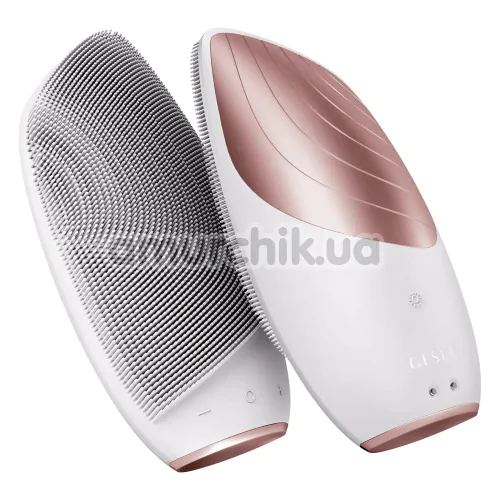 Ультразвуковая щетка для лица Geske Sonic Thermo Facial Brush 6 in 1, кремовая - Фото №1