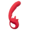 Вибратор для клитора и точки G Tongue Licking Vibrator, красный - Фото №2