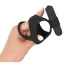 Віброкільце Black Velvets Silicone Cock & Ball Ring + Vibe, чорне - Фото №6