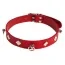 Нашийник з трьома кільцями sLash SUB leather Choker, червоний - Фото №1