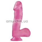 Фаллоимитатор Basix Rubber Works Dong with Suction Cup, 16.5 см розовый - Фото №1