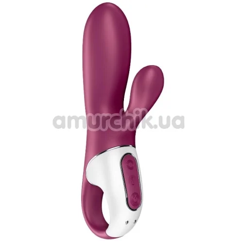 Вібратор з підігрівом Satisfyer Hot Bunny, бордовий