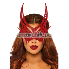 Маска Leg Avenue Glitter Die Cut Devil Masquerade Mask, красная - Фото №1