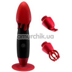 Вибратор Breathless Orgasm Kit 8887, черно-красный - Фото №1