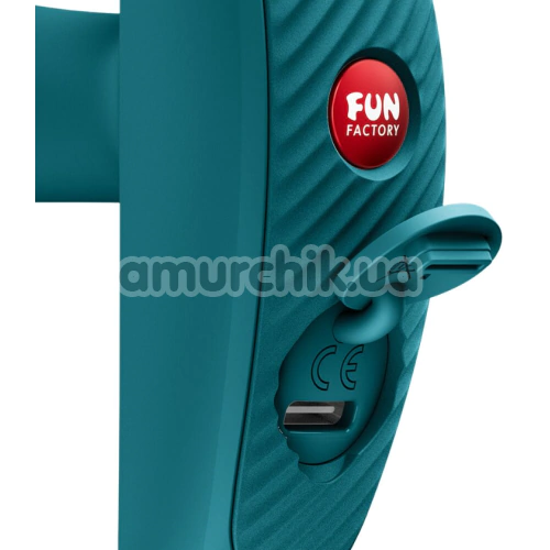 Анальная пробка с вибрацией Fun Factory Bootie Vibe, бирюзовая