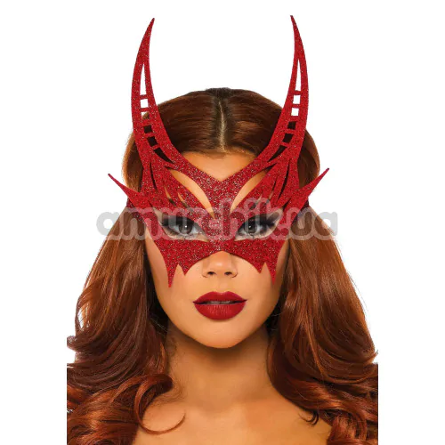 Маска Leg Avenue Glitter Die Cut Devil Masquerade Mask, червона - Фото №1
