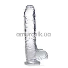 Фалоімітатор с закритою голівкою Jock C-Thru 9, прозорий - Фото №1