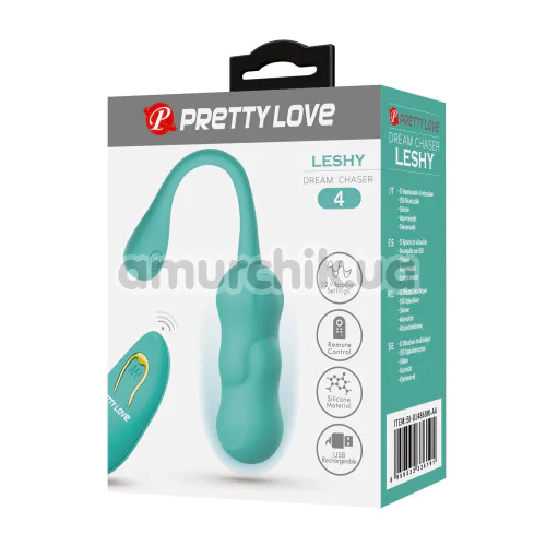 Виброяйцо Pretty Love Leshy, бирюзовое