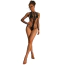Боди Star Night Lace & Fishnet Rhinestone Bodysuit, черное - Фото №6