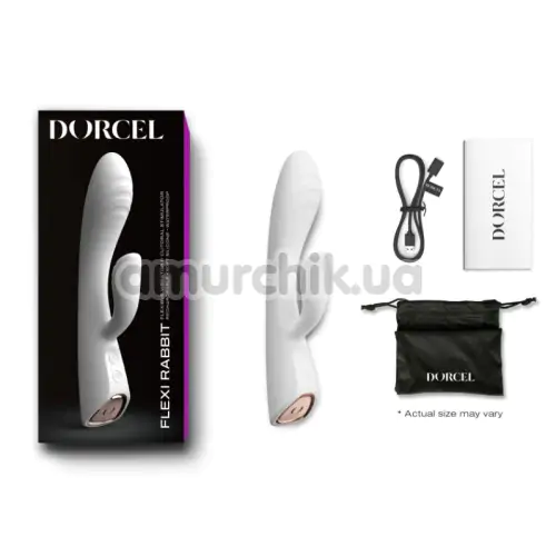 Вибратор с подогревом Dorcel Flexi Rabbit, белый
