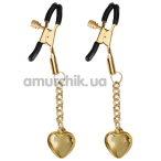 Зажимы для сосков Liebe Seele Heart-Shaped Nipple Clamps, золотые - Фото №1