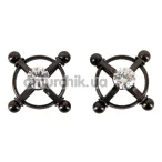 Зажимы для сосков Bad Kitty Naughty Toys Nipple Jewellery, черные - Фото №1