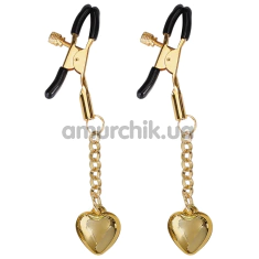 Зажимы для сосков Liebe Seele Heart-Shaped Nipple Clamps, золотые - Фото №1