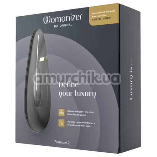 Симулятор орального секса для женщин Womanizer Premium 2, черный