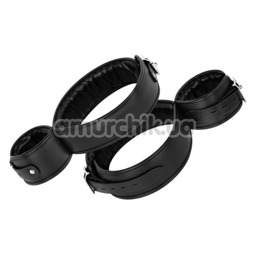 Фіксатори для рук і ніг Bedroom Fantasies Thigh & Wrist Restraints, чорні - Фото №1