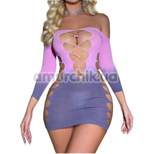 Платье Star Night Sensual Off Shoulder Mini Dress, розово-фиолетовое