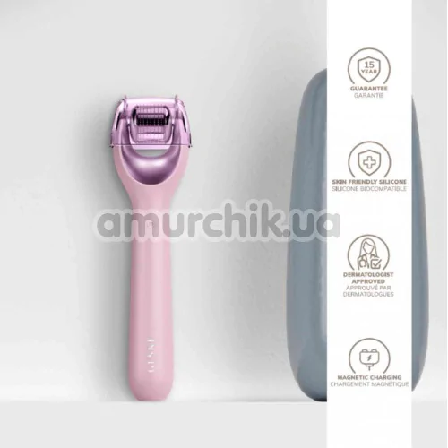Массажер-роллер для лица с микроиглами Geske MicroNeedle Face Roller 9 in 1, светло-розовый
