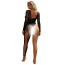 Комбінезон Star Night One Shoulder Stripe Bodystocking, чорний - Фото №12