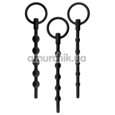 Набір з 3 уретральних вставок Knot-Knot Silicone Urethral Sounding Kit I, чорний - Фото №1