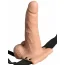 Полый страпон с вибрацией Fetish Fantasy Series 6 Hollow Rechargeable Strap-on with Remote, телесный - Фото №2