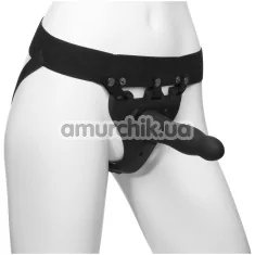 Порожній страпон з вібрацією Doc Johnson Body Extensions Be Aroused, чорний - Фото №1