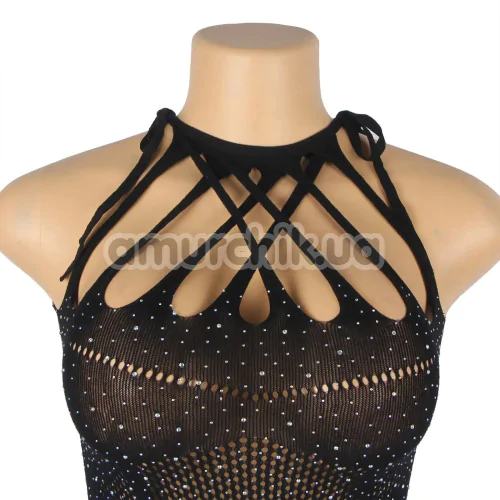 Сукня Star Night Sparkle Rhinestone Fishnet Dress, чорна
