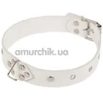 Ошейник Leather Restraints Collar, белый - Фото №1