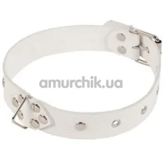 Нашийник Leather Restraints Collar, білий - Фото №1