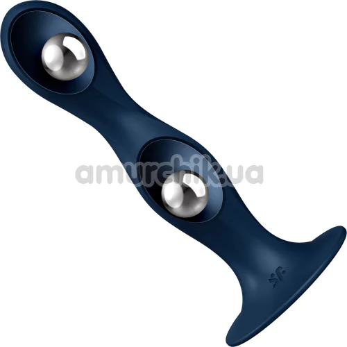 Фаллоимитатор Satisfyer Double Ball-R, синий