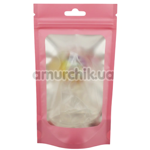 Анальная пробка Crystal Oval Base Butt Plug Small, разноцветная