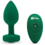 Анальная пробка с вибрацией B-Vibe Vibrating Jewel Plug M/L, зеленая - Фото №1