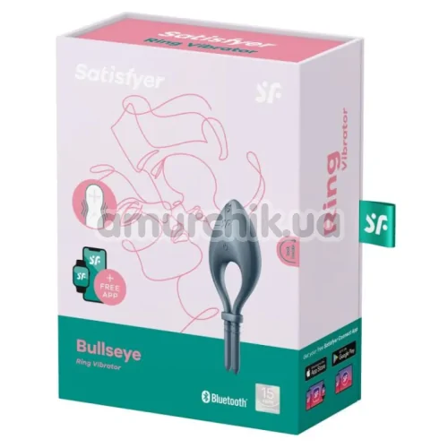 Виброкольцо для члена Satisfyer Bullseye, серое