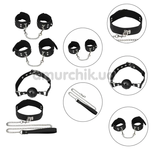 Бондажный набор Wild Play BDSM Set 5 Pcs С11, черный
