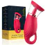 Симулятор орального сексу для жінок з вібрацією Sweet Play Licking Tongue Suction Vibrator A18, червоний - Фото №8