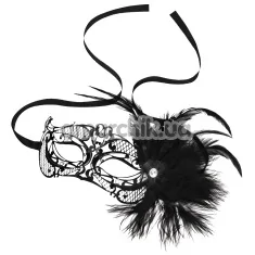 Маска Steamy Shades Mardi Gras Mask With Feathers, чорна - Фото №1