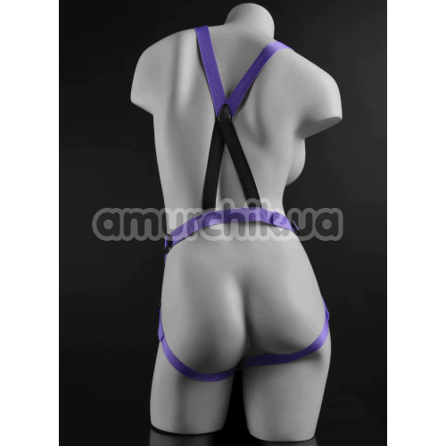 Страпон Dillio 7 Inch Strap-On Suspender Harness Set, фиолетовый