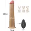 Вибратор с ротацией Dual-Layered Silicone Nature Cock LV410212, телесный - Фото №2