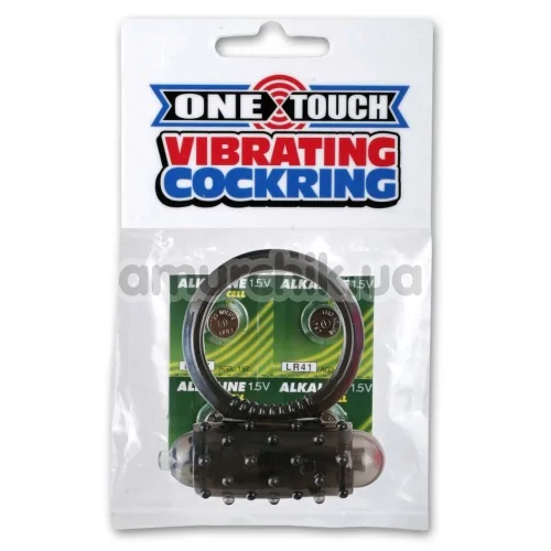 Виброкольцо Mini One Touch Vibrating Cock Ring черное